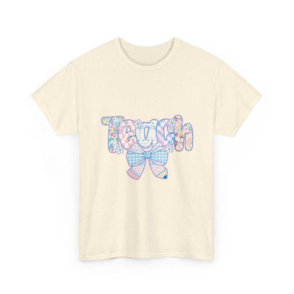 Floral Teacher Tee, Cute Teacher Gift, Unisex Tee for Educators, Back to School, Teacher Appreciation