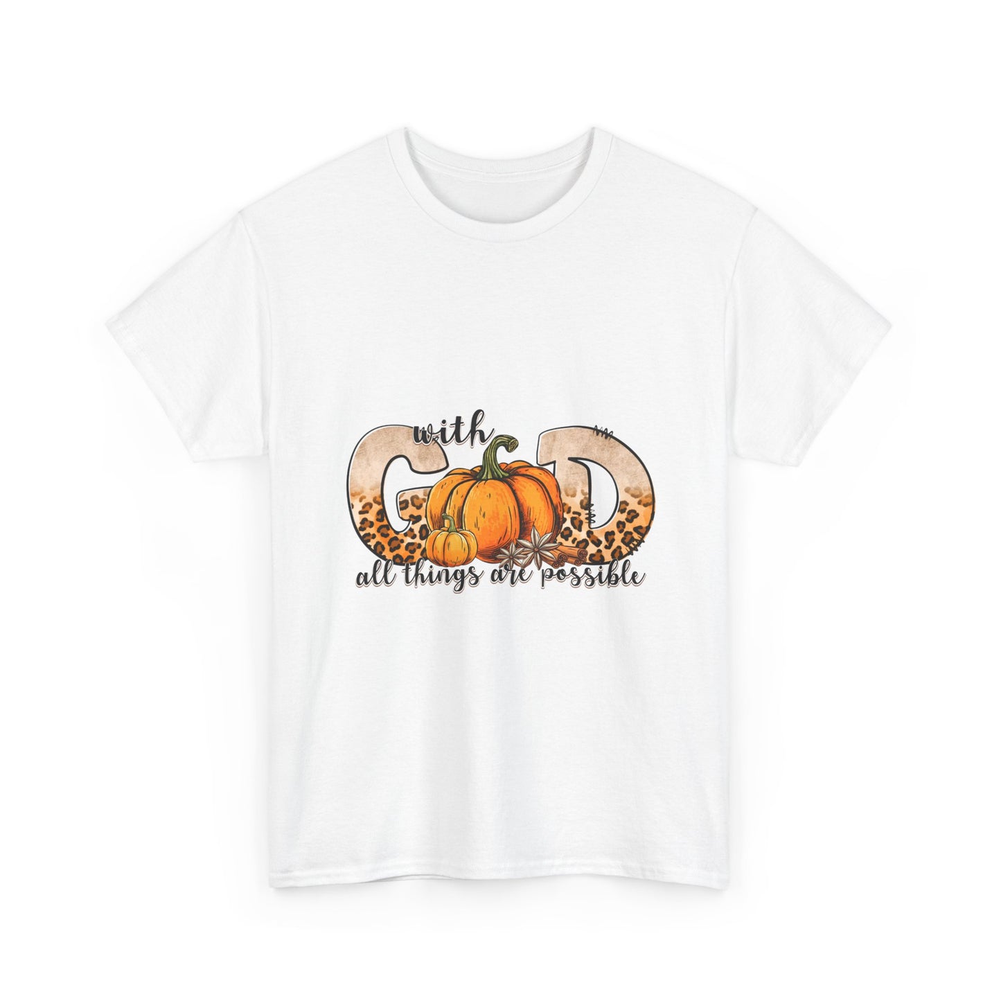 Pumpkin Faith Tee, Cozy Fall Shirt, Unisex Cotton Tee, Autumn Gift, Thanksgiving Apparel, Christian T-Shirt, Inspirational Wear