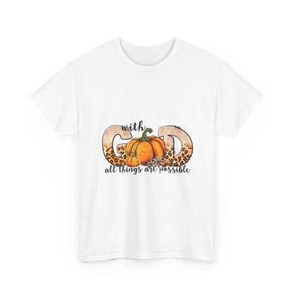 Pumpkin Faith Tee, Cozy Fall Shirt, Unisex Cotton Tee, Autumn Gift, Thanksgiving Apparel, Christian T-Shirt, Inspirational Wear