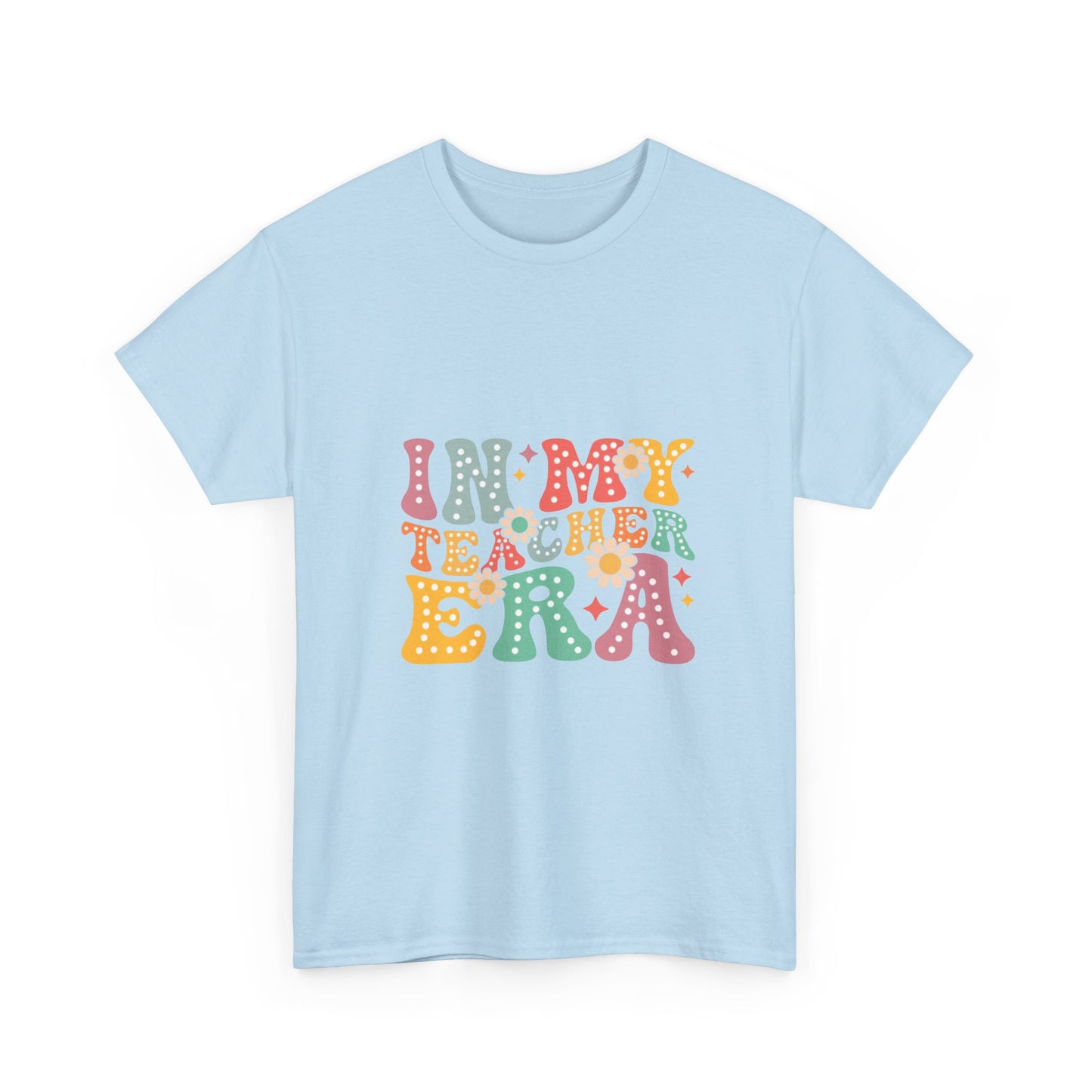 Colorful Teacher Appreciation Unisex Heavy Cotton Tee, Gift for Educators, Back to School Shirt, Fun Classroom Attire, Cute Teacher Gift