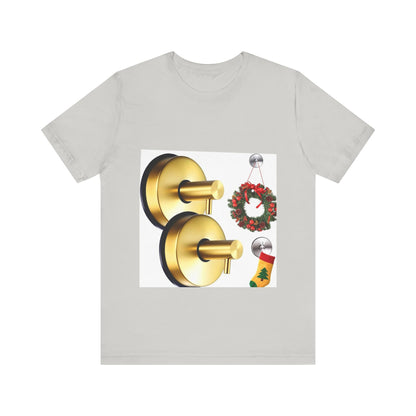 Christmas Wreath Tee | Unisex Short Sleeve T-Shirt, Holiday Shirt, Festive Clothing, Gift for Her, Christmas Apparel (Copy)