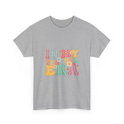 Colorful Teacher Appreciation Unisex Heavy Cotton Tee, Gift for Educators, Back to School Shirt, Fun Classroom Attire, Cute Teacher Gift