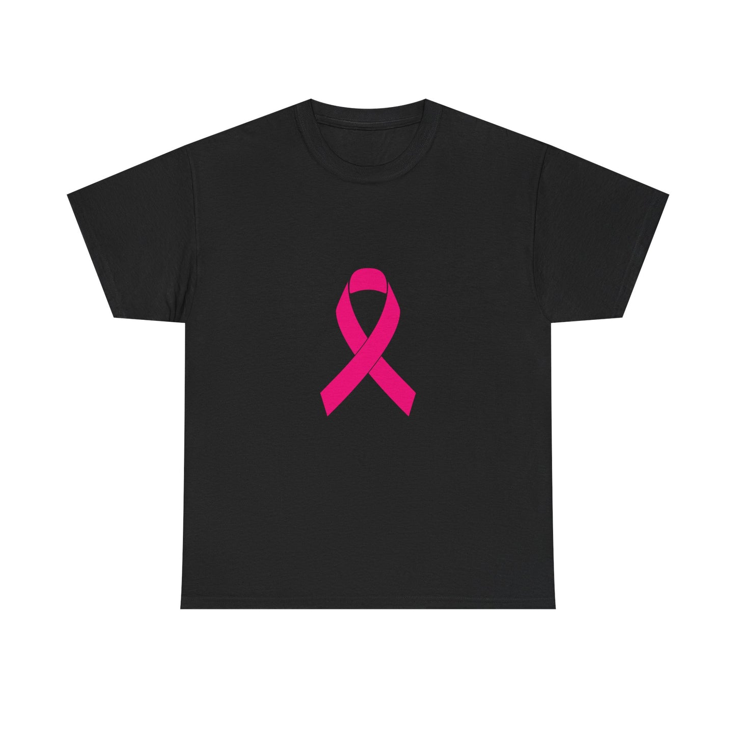 Pink Ribbon Unisex Heavy Cotton Tee | Breast Cancer Awareness T-Shirt, Casual Wear, Gift, Supportive Apparel, Advocacy Shirt