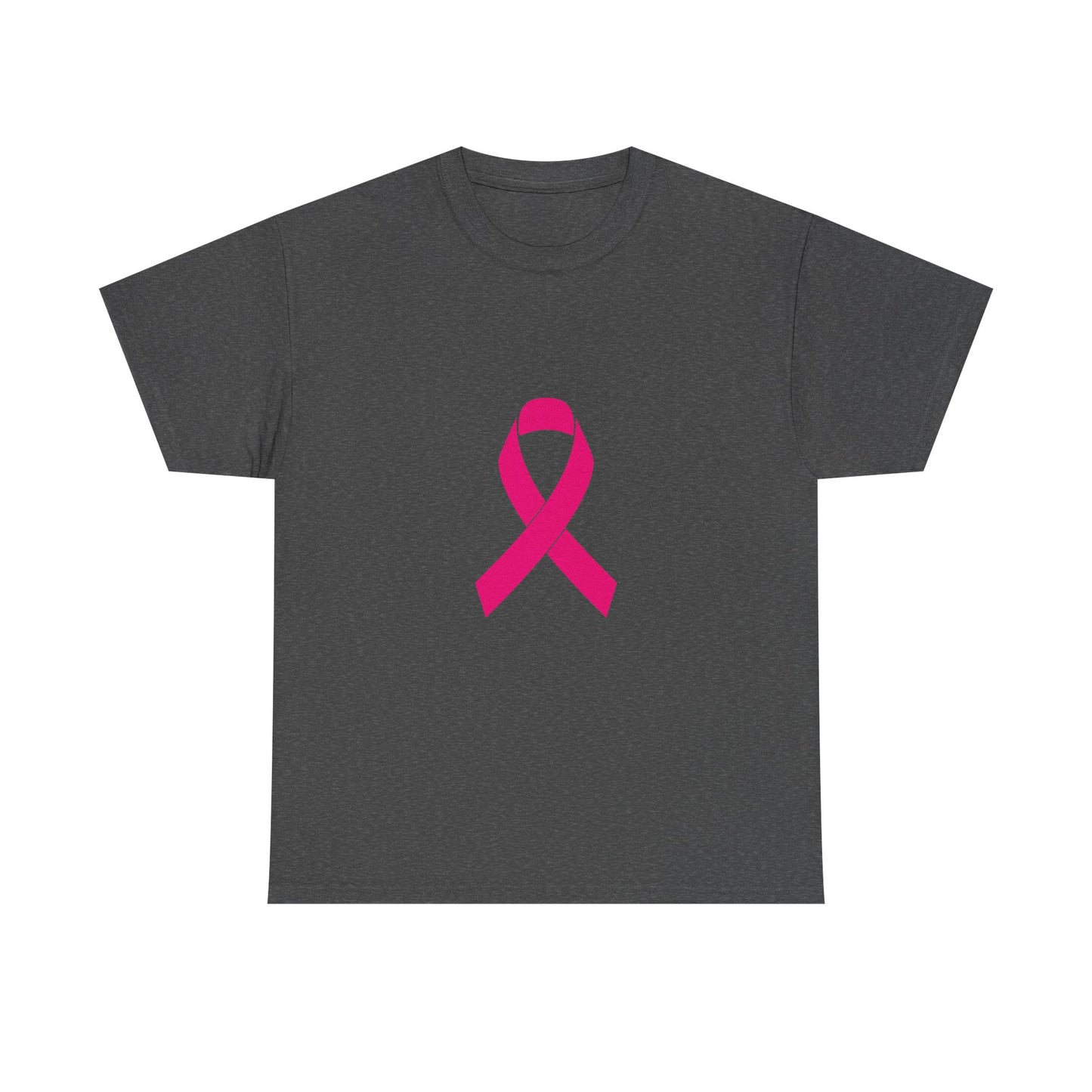 Pink Ribbon Unisex Heavy Cotton Tee | Breast Cancer Awareness T-Shirt, Casual Wear, Gift, Supportive Apparel, Advocacy Shirt