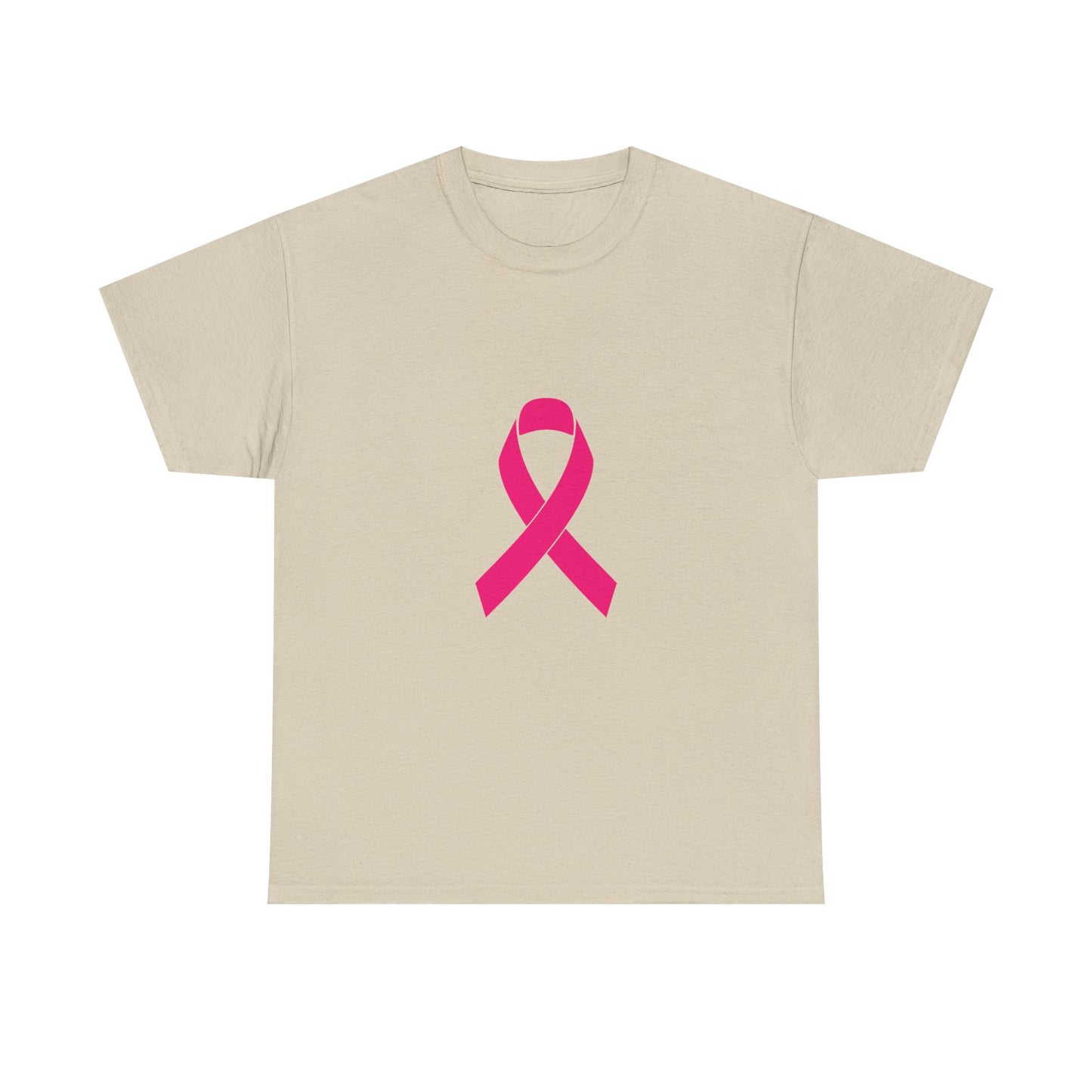 Pink Ribbon Unisex Heavy Cotton Tee | Breast Cancer Awareness T-Shirt, Casual Wear, Gift, Supportive Apparel, Advocacy Shirt